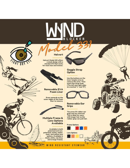 Gafas de Motocicleta WYND Blocker UV400 Resistente Impactos