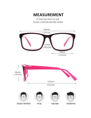 Gafas Transparentes GQUEEN Rectangulares UV 100% Mujeres