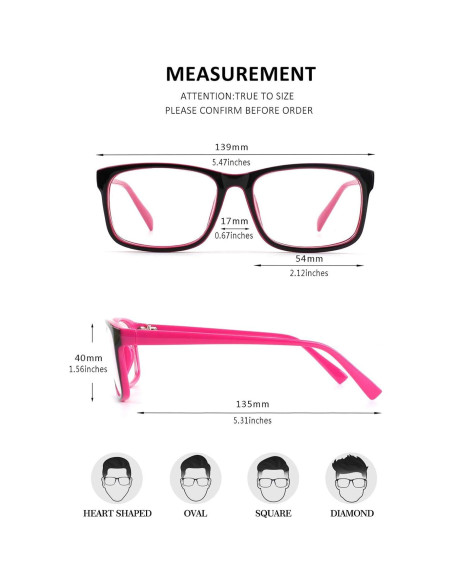 Gafas Transparentes GQUEEN Rectangulares UV 100% Mujeres