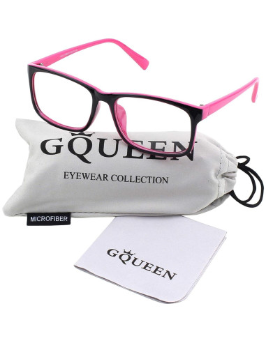 Gafas Transparentes GQUEEN Rectangulares UV 100% Mujeres