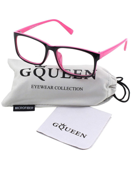Gafas Transparentes GQUEEN Rectangulares UV 100% Mujeres