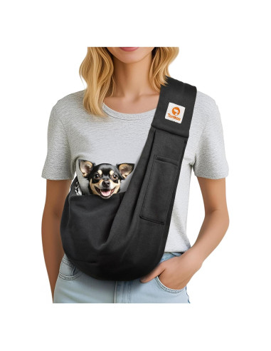 Transportín para Perros Pequeños TOMKAS - Negro - 0.9 a 3.2 kg