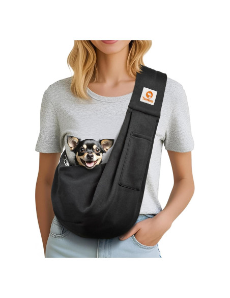 Transportín para Perros Pequeños TOMKAS - Negro - 0.9 a 3.2 kg