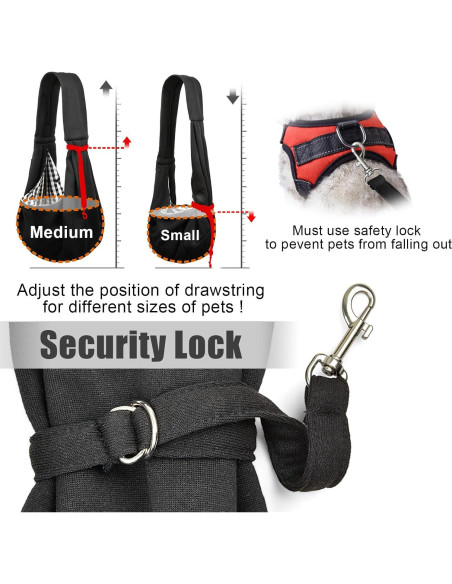 Transportín para Perros Pequeños TOMKAS - Negro - 0.9 a 3.2 kg