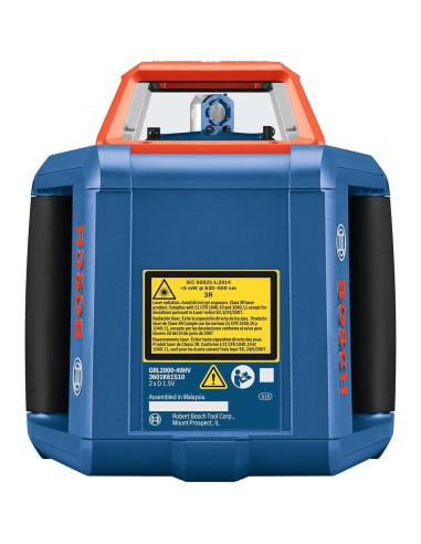 Kit de láser rotativo Bosch GRL2000-40HVK 2000 pies con accesorios