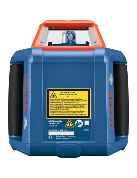 Kit de láser rotativo Bosch GRL2000-40HVK 2000 pies con accesorios
