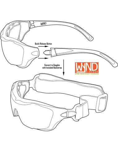Gafas de Motocicleta WYND Blocker 329V2 Grandes UV400