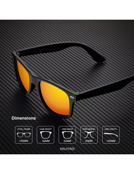 Gafas de sol KALIYADI polarizadas unisex marco ligero