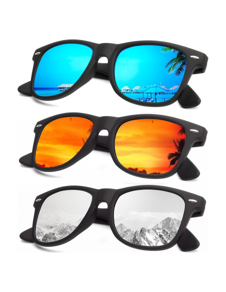 Gafas de sol KALIYADI polarizadas unisex marco retro