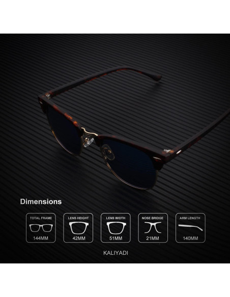 Gafas de sol KALIYADI polarizadas unisex retro UV