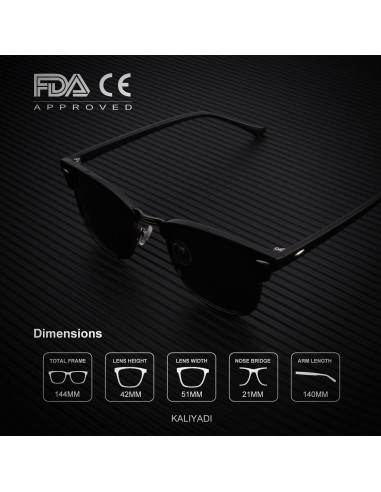 Gafas de sol KALIYADI polarizadas unisex retro UV400