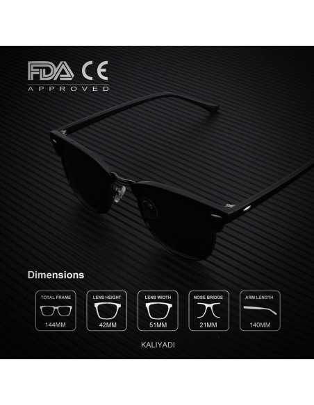 Gafas de sol KALIYADI polarizadas unisex retro UV400