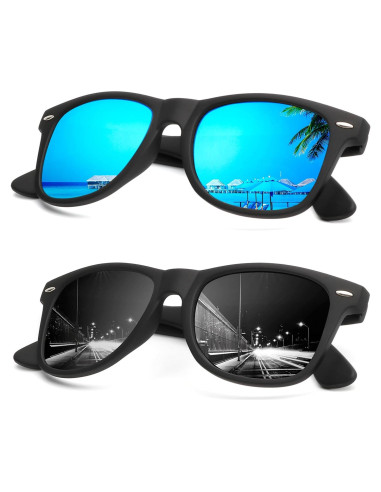 Gafas de sol KALIYADI polarizadas unisex marco retro