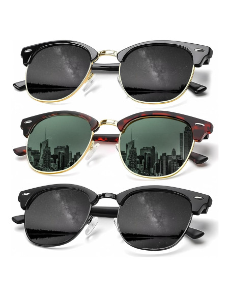 Gafas de sol KALIYADI polarizadas unisex HD 3 pack