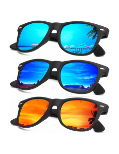 Gafas de sol KALIYADI polarizadas unisex retro 3 pack