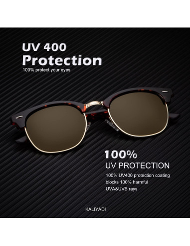 Gafas de sol KALIYADI polarizadas unisex retro UV400
