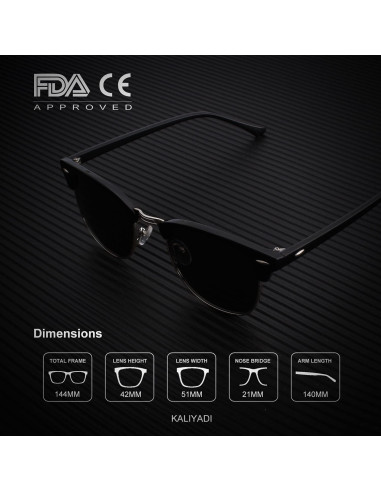 Gafas de sol KALIYADI polarizadas unisex retro UV400