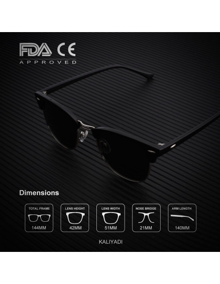 Gafas de sol KALIYADI polarizadas unisex retro UV400
