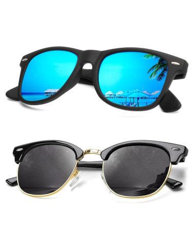 Gafas de sol KALIYADI polarizadas unisex marco retro