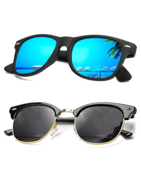 Gafas de sol KALIYADI polarizadas unisex marco retro
