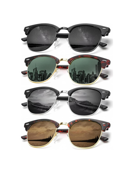 Gafas de sol KALIYADI polarizadas unisex marco retro