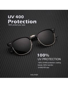 Gafas de sol KALIYADI polarizadas unisex marco retro UV 2