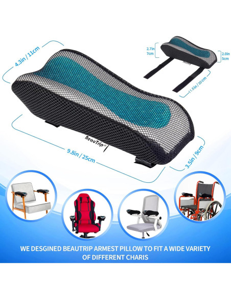 Almohadillas Ergonómicas para Reposabrazos BEAUTRIP - Juego de 2