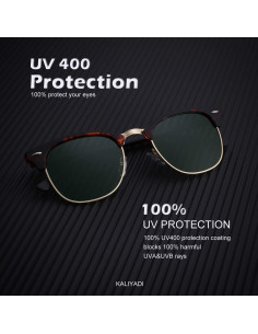 Gafas de sol KALIYADI polarizadas unisex marco retro 2