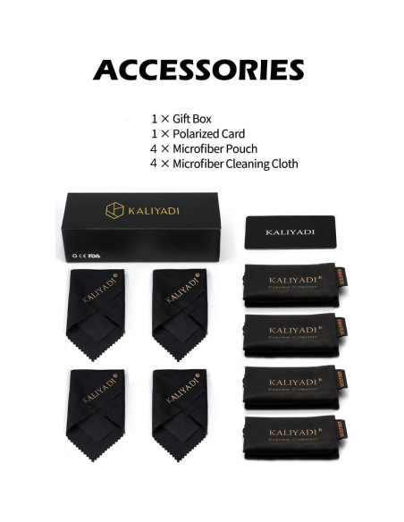 Gafas de sol KALIYADI polarizadas unisex marco retro UV