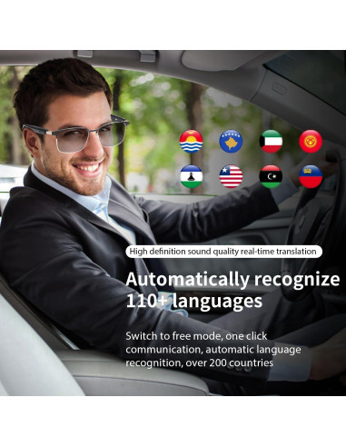 Gafas Traductoras AI GenXenon GS06 Luz Azul 110 Idiomas