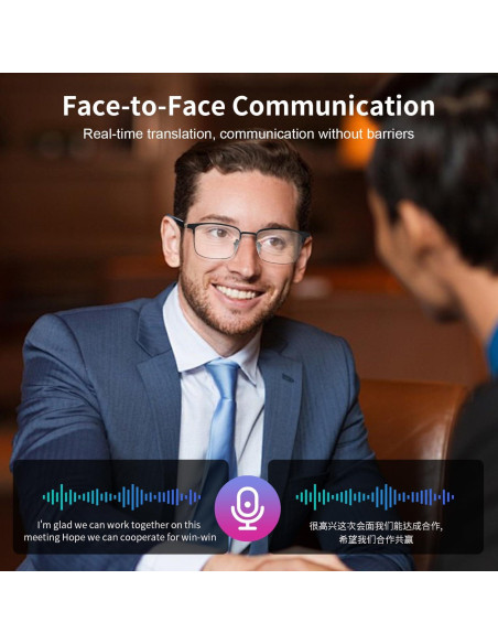 Gafas Traductoras AI GenXenon GS06 Luz Azul 110 Idiomas