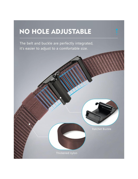 Cinturón de Nylon Fairwin Automático para Hombre 3,18 cm