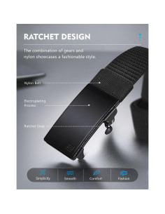 Cinturón de Nylon Ratchet para Hombre FAIRWIN XS 71-86 cm 2
