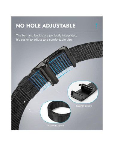 Cinturón de Nylon Ratchet para Hombre FAIRWIN XS 71-86 cm