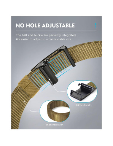 Cinturón de Nylon Fairwin Automático para Hombre 3,18 cm