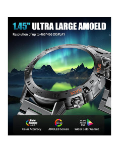 Reloj Inteligente Militar SUNKTA FV10-K 1.45'' AMOLED 100 Modos 2