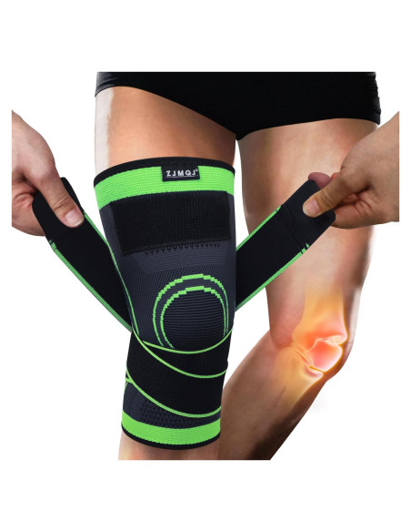 Soporte de Rodilla ZJMQJ Grande - Compresión y Alivio Dolor