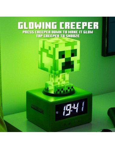 Reloj Despertador Creeper Paladone 10 cm Digital para Niños