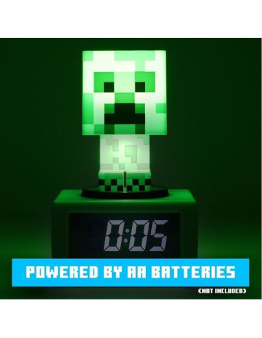Reloj Despertador Creeper Paladone 10 cm Digital para Niños