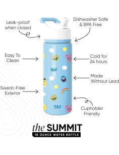 Botella de Agua Aislada Simple Modern 532 ml Niños Sesame 2
