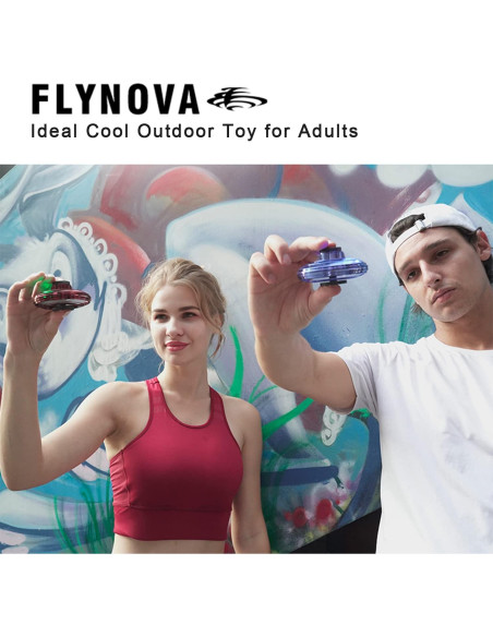 Drone FLYNOVA Mini UFO Spinner con Luces LED 8cm