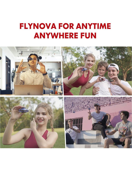 Drone FLYNOVA Mini UFO Spinner con Luces LED 8cm