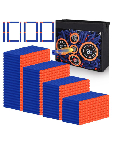 1000 Dardos de Recarga Pokiiulk para Nerf N-Strike Elite