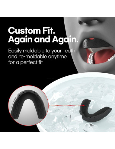 GOHEX Protector Bucal Deportivo Rojo - Absorción de Impactos