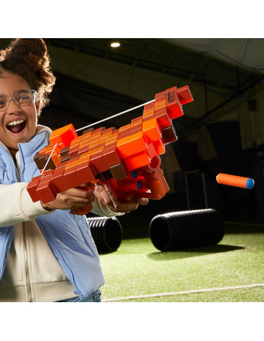 Ballesta del Saqueador Nerf Minecraft con 6 Dardos N1