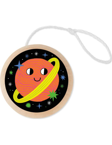 Yo-Yo de Madera Mudpuppy Planeta para Niños a Partir de 6 Años