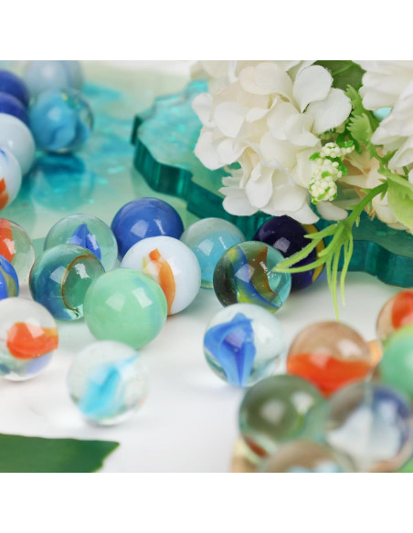 Canicas de vidrio 110PCS 3 Nutrias para juegos y decoración