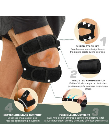 Faja de Rodilla Ajustable FORESTMOVE con Soporte Bilateral