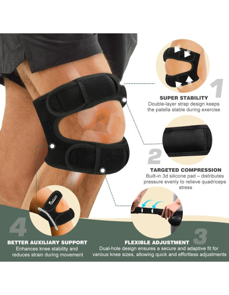 Faja de Rodilla Ajustable FORESTMOVE con Soporte Bilateral