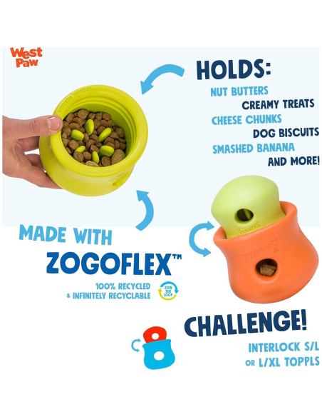 Juguete Interactivo para Perros West Paw Toppl Pequeño Menta